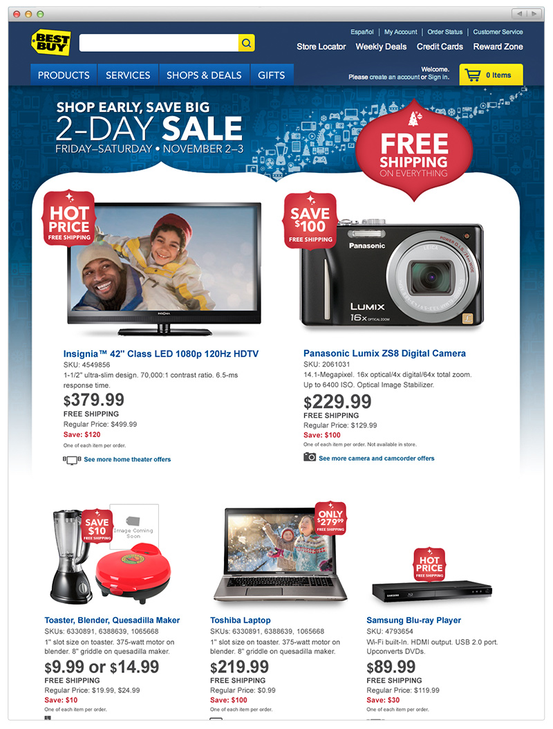 Best Buy - Thanksgiving Page